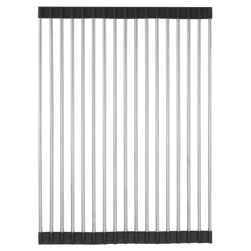 Ancona 32" 60/40 Double Bowl Undermount Kitchen Sink with Grid and Roll-Up Mat in Black PVD Nano