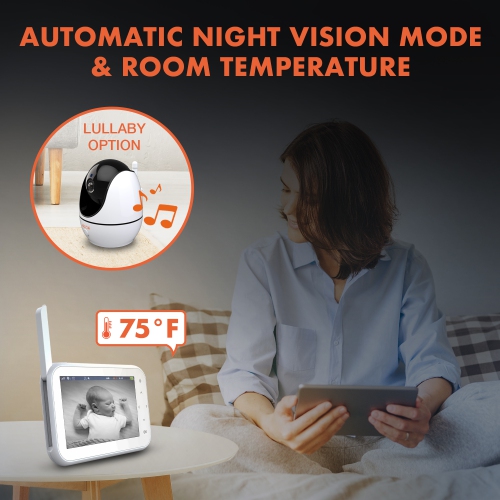 Rexing BM1 Baby Monitor with Recording Capabilities and 4.5” IPS