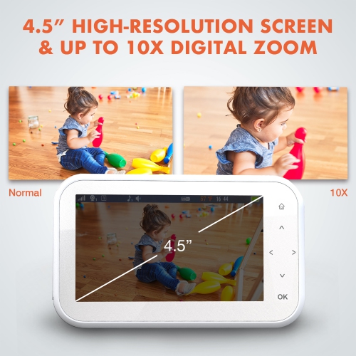 Rexing BM1 Baby Monitor with Recording Capabilities and 4.5” IPS