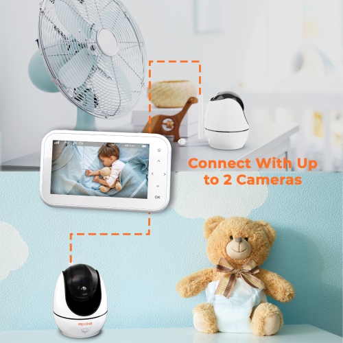 Rexing BM1 AC Baby Monitor Add-on Camera with Recording Capabilities 4.5” IPS Display