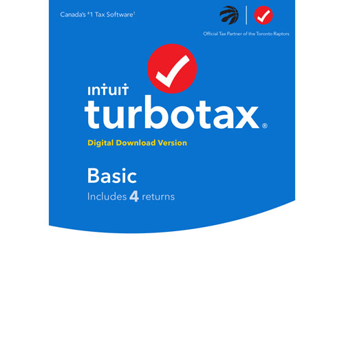 TurboTax Basic 2021 - 4 Returns - English - Digital Download