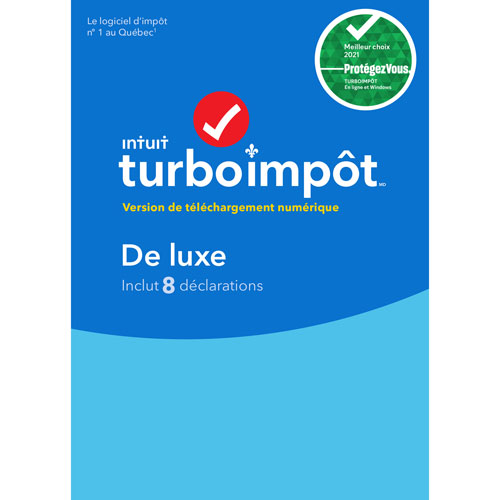 TurboImpôt Standard 2021 - 8 déclarations - Français - Téléchargement numérique