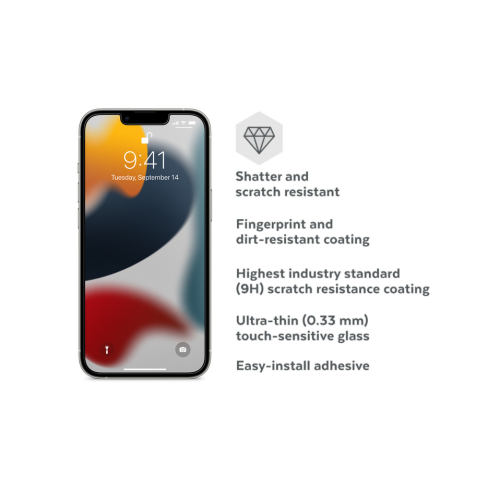 Ultraclear Screen Protector for iPhone 13 Mini 5.4 inch, Tempered Glass Film