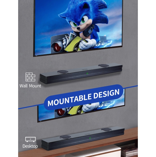 Vmai 38 Inch 2.1 Sound Bar with Dual Built-in Subwoofer for Immersive Home Theater Experience