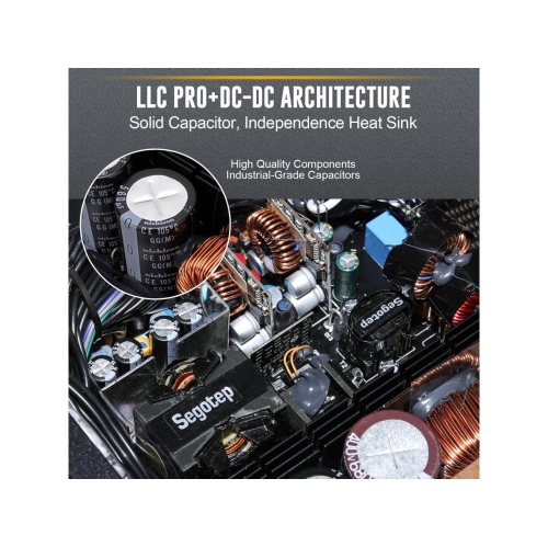 Segotep 1000W Power Supply Fully Modular 80+ Gold PSU with 140mm Dbb Smart Fan