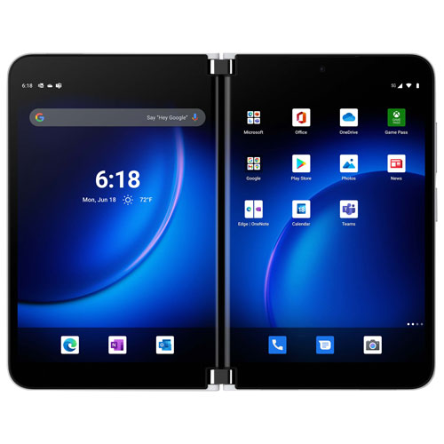 Microsoft Surface Duo 2 Dual-Screen 128GB Android 11 5G Tablet/Phone - Glacier - Exclusive Retail Partner