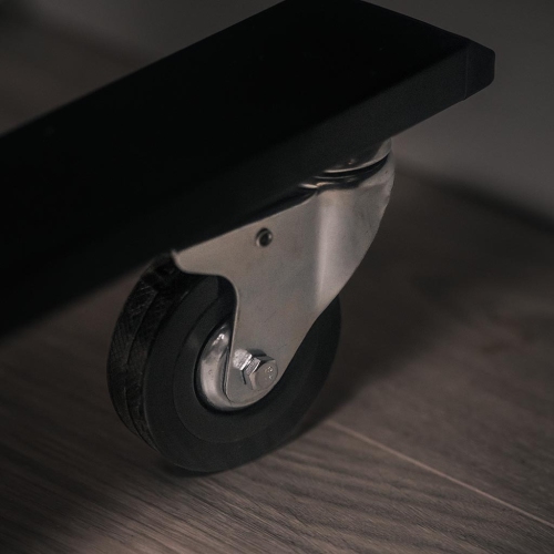 MotionGrey Heavy Duty Caster Wheels 3 inch for All Floors, M10 Threaded Locking Casters Set of 4, Universal Industrial Metal Swivel Wheel Desk Castor