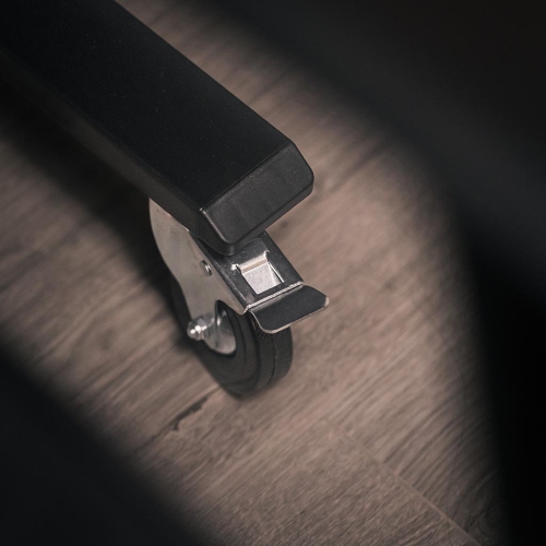 MotionGrey Heavy Duty Caster Wheels 3 inch for All Floors, M10 Threaded Locking Casters Set of 4, Universal Industrial Metal Swivel Wheel Desk Castor