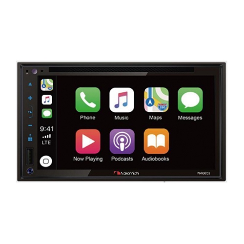 Nakamichi NA6605 6.8" Double-DIN DVD Receiver w/ Bluetooth & Apple CarPlay/Android Auto