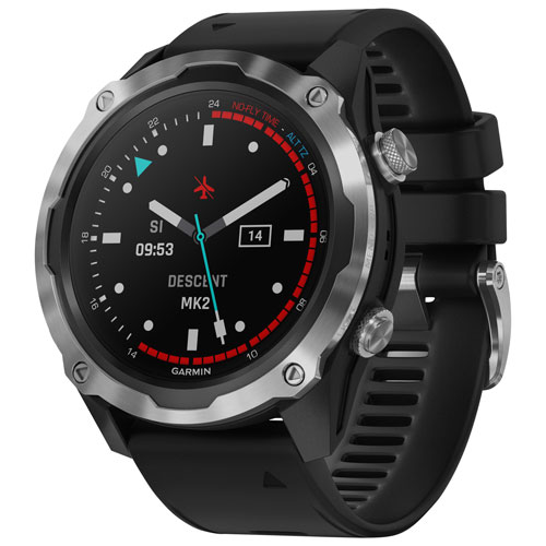Garmin Descent Mk2 Dive 52mm Smartwatch with Heart Rate Monitor - Black/Stainless Steel
