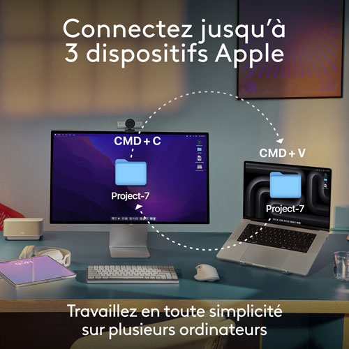 Logitech MX Keys Mini Bluetooth Backlit Ergonomic Keyboard for Mac - Pale Grey