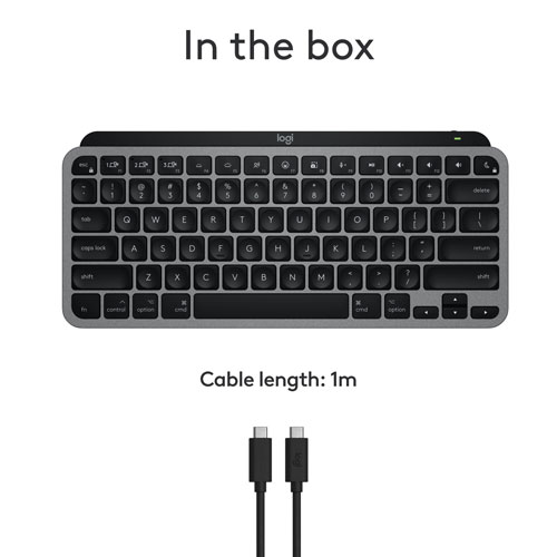 Logitech MX Keys Mini Bluetooth Backlit Ergonomic Keyboard for Mac - Pale Grey