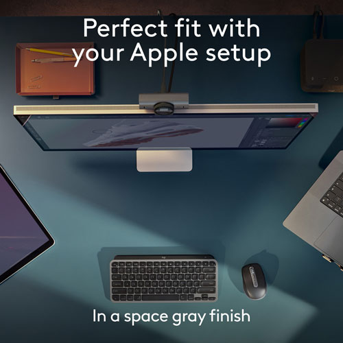 Logitech MX Keys Mini Bluetooth Backlit Ergonomic Keyboard for Mac - Pale Grey