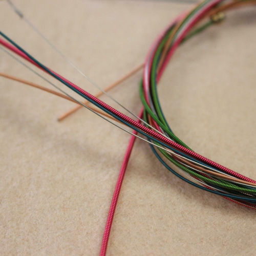 6pcs/set Rainbow Colorful Guitar Strings for Folk Acoustic Guitar Parts