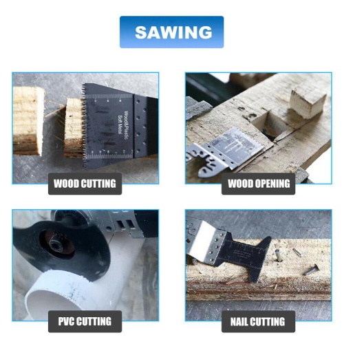 20pcs Universal Oscillating Saw Blades Power Tool for Wood Metal Cutting