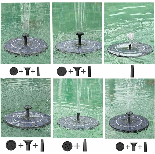 Bird Bath Floating Solar Fountain Pump Water Panel Power Kit Pool Garden Pond