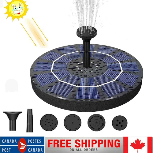 Bird Bath Floating Solar Fountain Pump Water Panel Power Kit Pool Garden Pond