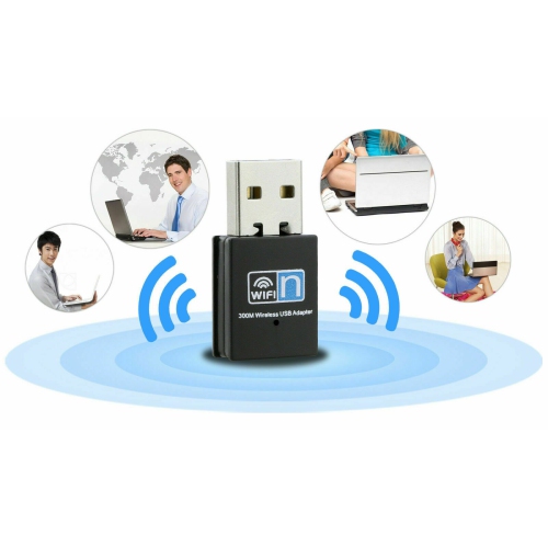 300Mbps Wireless USB Wifi Adapter for Desktops Laptops Windows 802.11 n/g/b