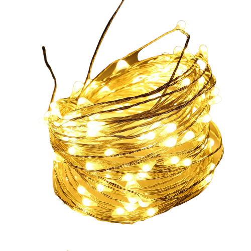 LED Battery Powered Copper Wire String Fairy Christmas Party Lights Warm White