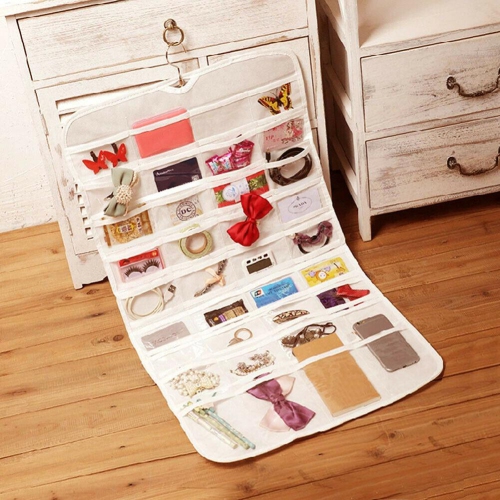 80 Pocket Jewelry Hanging Storage Organizer Holder Earring Bag