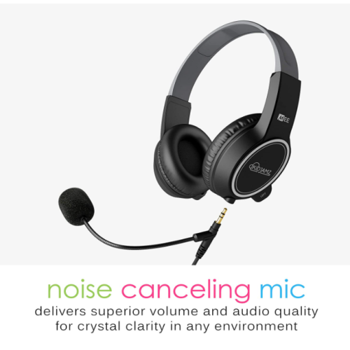 Headset for Kids, Boom Microphone and Volume-limiting Technology, 2- PACK