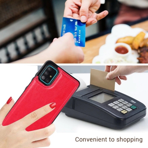 Loris & Case – Étui portefeuille en cuir de haute qualité avec béquille pour carte de protection antichoc pour Galaxy S2o FE de Samsung – Rouge