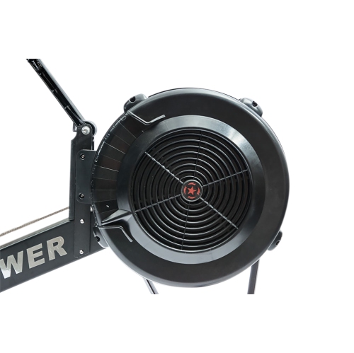 Air Rowing Machine - 10 level resistance & Flywheel Driven- LCD Screen - Foldable with Wheels - Home Gym Exercise Equipment