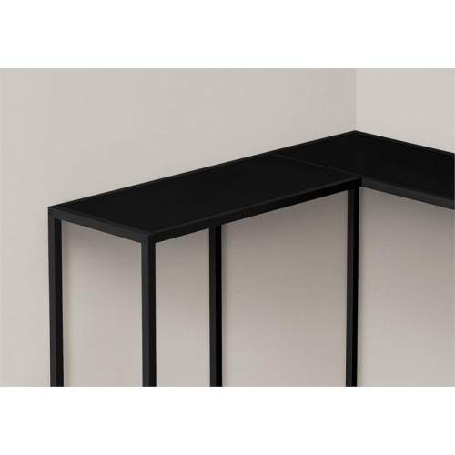 Accent Table Console Entryway Narrow Corner Bedroom Metal Black