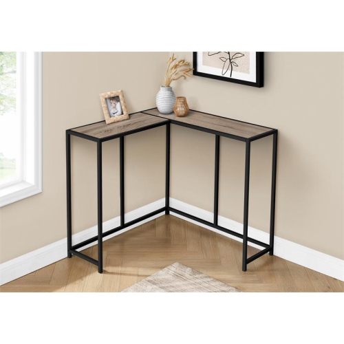 Accent Table Console Entryway Narrow Corner Bedroom Metal Brown