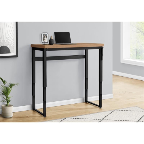 Computer Desk Standing Adjustable 48"L Work Laptop Metal Brown