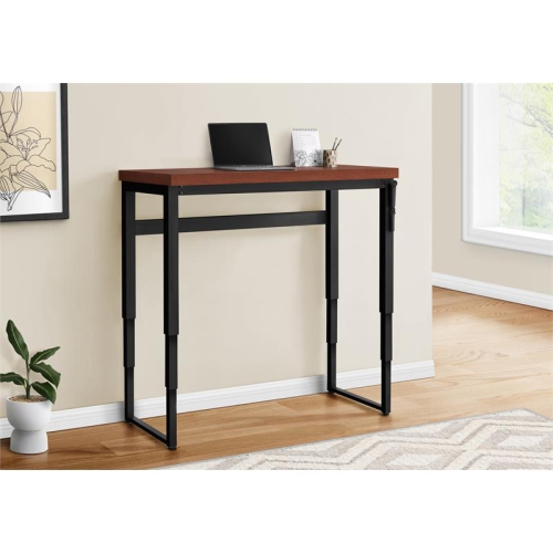 Computer Desk Standing Adjustable 48"L Work Laptop Metal Brown