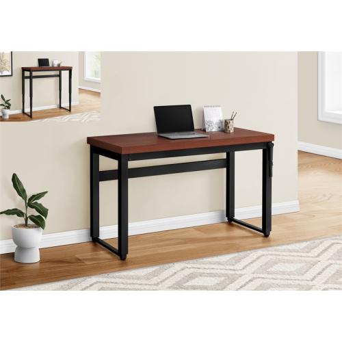 Computer Desk Standing Adjustable 48"L Work Laptop Metal Brown