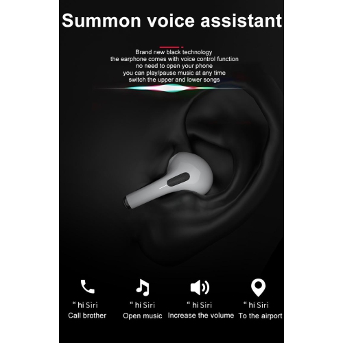 Wireless Bluetooth 5.0 Headphone Bluetooth Earphone Earbuds Headset with Charging Box for IPhone Android White