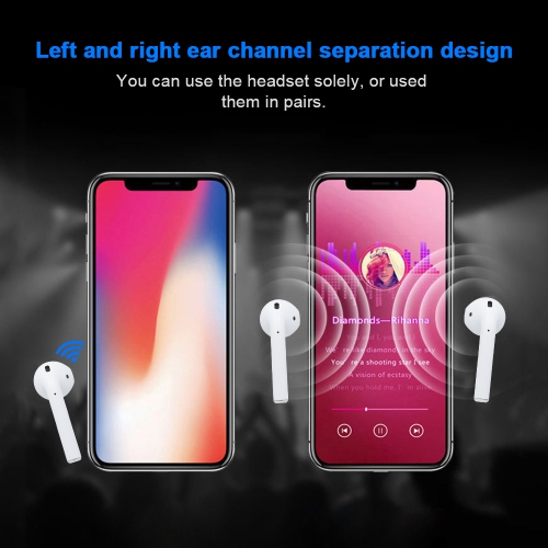 TWS Écouteurs Bluetooth 5.0 avec son stéréo HD Contrôle tactile Appairage automatique pour Android/iOS Casque de travail et de sport avec étanchéité