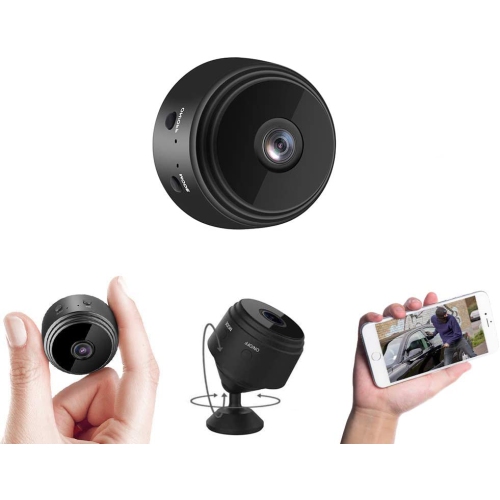 Mini caméra sans fil WiFi 1080p surveillance à domicile avec vision nocturne détection de mouvement
