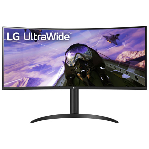 LG UltraWide 34" 1440p WQHD 160Hz 5ms GTG Curved VA LED FreeSync Gaming Monitor - Black