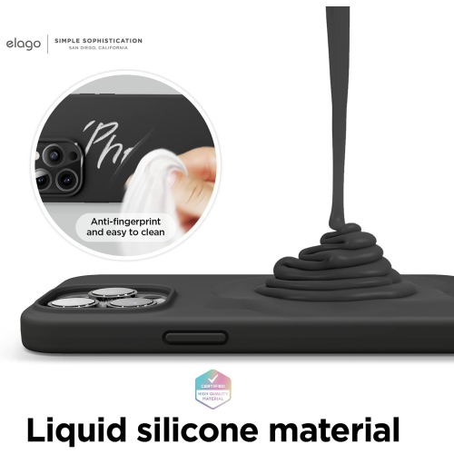 elago Compatible with iPhone 13 Pro Case, Liquid Silicone Case, Full Body Screen Camera Protective Cover, Shockproof, Slim Case, Anti-Scratch Soft