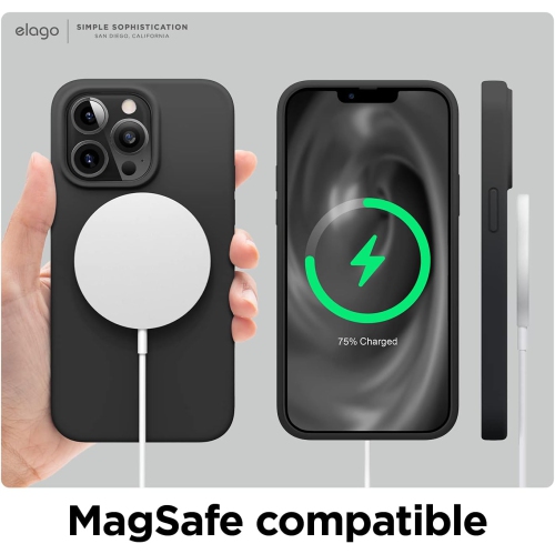 elago Compatible with iPhone 13 Pro Case, Liquid Silicone Case, Full Body Screen Camera Protective Cover, Shockproof, Slim Case, Anti-Scratch Soft