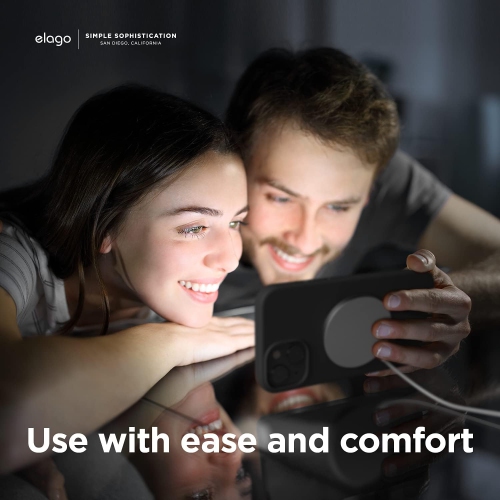 elago Magnetic Silicone Case Compatible with iPhone 13 Case 6.1 Inch Compatible with MagSafe - Built-in Magnets, Protective Cover, Compatible with