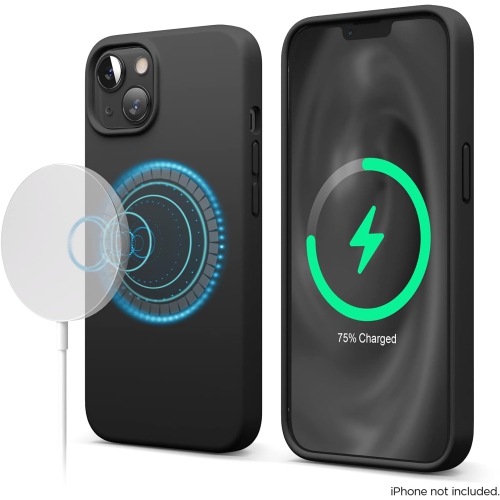 elago Magnetic Silicone Case Compatible with iPhone 13 Case 6.1 Inch Compatible with MagSafe - Built-in Magnets, Protective Cover, Compatible with