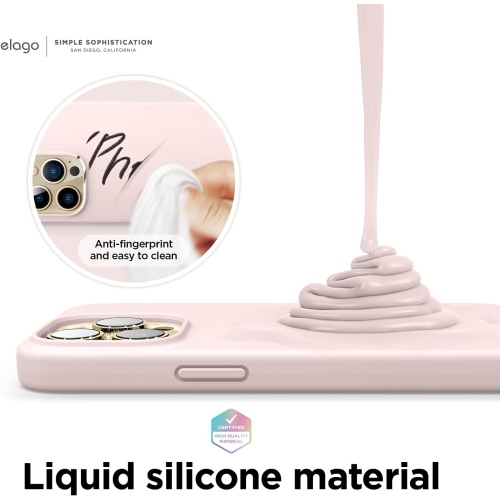 elago Compatible with iPhone 13 Pro Case, Liquid Silicone Case, Full Body Screen Camera Cover, Shockproof, Slim Phone Case, Anti-Scratch Soft