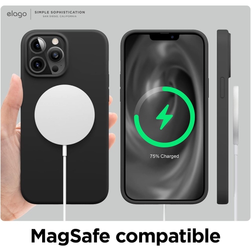 elago Compatible with iPhone 13 Pro Max Case, Liquid Silicone, Full Body Screen Camera Protective Cover, Shockproof, Slim Case, Anti-Scratch Soft