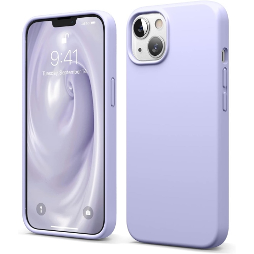 ELAGO  Compatible \w Iphone 13 Case, Liquid Silicone Case, Full Body Screen Camera Protective Cover, Shockproof, Slim Case, Anti-Scratch Soft
