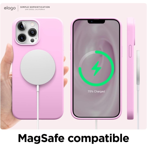 elago Compatible with iPhone 13 Pro Max Case, Liquid Silicone, Full Body Screen Camera Protective Cover, Shockproof, Slim, Anti-Scratch Soft