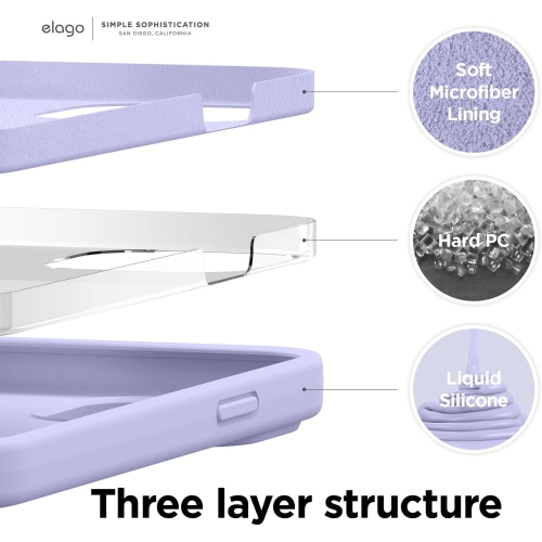 elago Compatible with iPhone 13 Pro Max Case, Liquid Silicone, Full Body Screen Camera Protective Cover, Shockproof, Slim, Anti-Scratch Soft