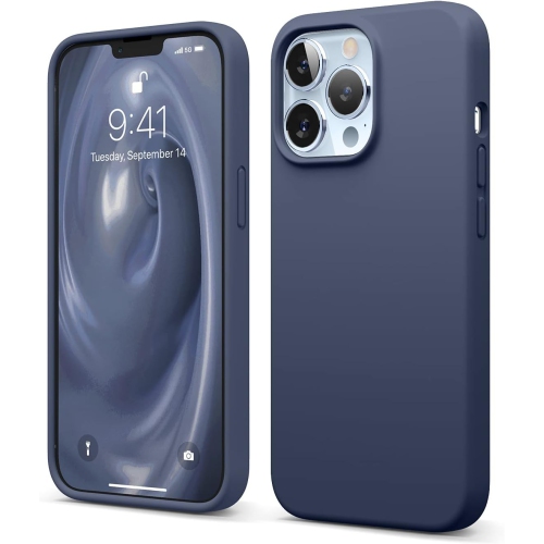 elago Compatible with iPhone 13 Pro Case, Liquid Silicone Case, Full Body Screen Camera Cover, Shockproof, Slim Case, Anti-Scratch Soft Microfiber