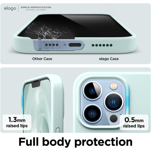 elago Compatible with iPhone 13 Pro Max Case, Liquid Silicone, Full Body Screen Camera Protective Cover, Shockproof, Slim Case, Anti-Scratch Soft