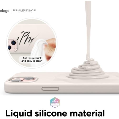 elago Compatible with iPhone 13 Case, Liquid Silicone Case, Full Body Screen Camera Protective Cover, Shockproof, Slim Phone Case, Anti-Scratch Soft