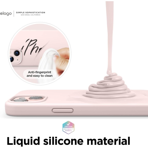 elago Compatible with iPhone 13 Case, Liquid Silicone Case, Full Body Screen Camera Protective Cover, Shockproof, Slim Case, Anti-Scratch Soft