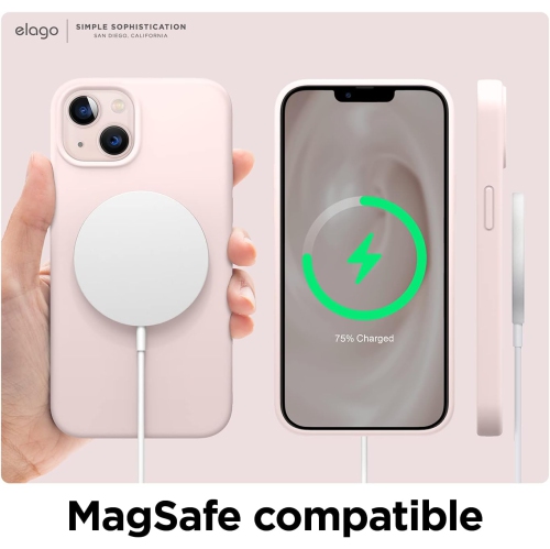 elago Compatible with iPhone 13 Case, Liquid Silicone Case, Full Body Screen Camera Protective Cover, Shockproof, Slim Case, Anti-Scratch Soft